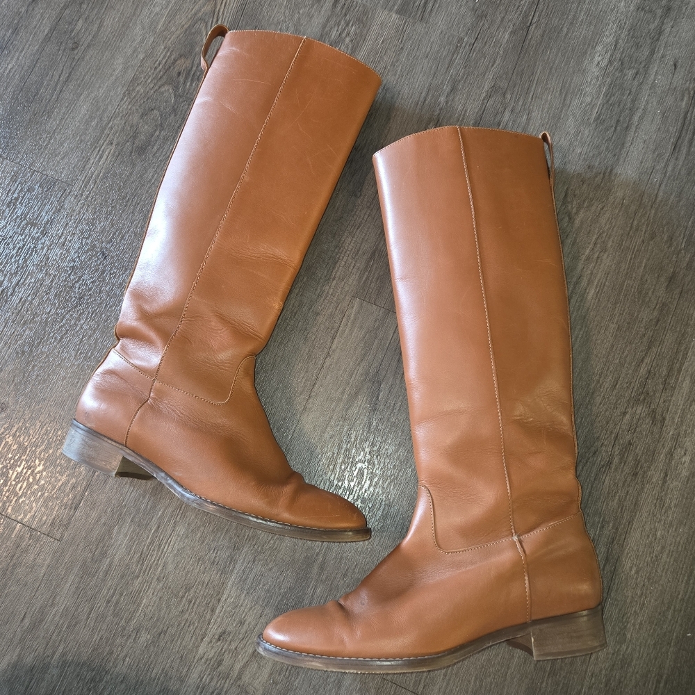 J. Crew Tan Heeled Boots